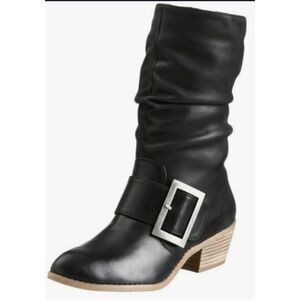 Chinese Laundry Two Step Leather Boots Black Size 10